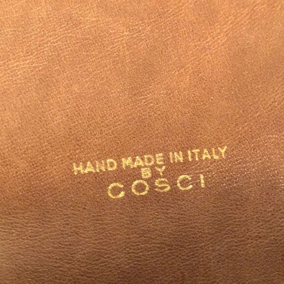 EUC Vintage Italian Cosci Leather LG Clutch Bag - Picture 5 of 6